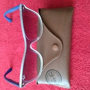 Authentic Brand New Men's Ray Ban Sunglasses Blue and Transparent